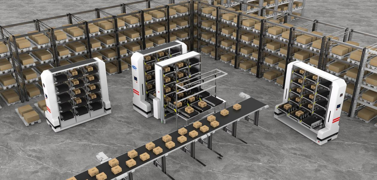 Intelligente gids voor kleine NC -pakketten: precieze en efficiënte multi -lagen sorteer AGV -oplossing