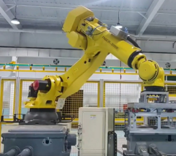 Succesvolle praktijk van de visuele positionering en het grijpen van de spoorwegschakelaar Machine
