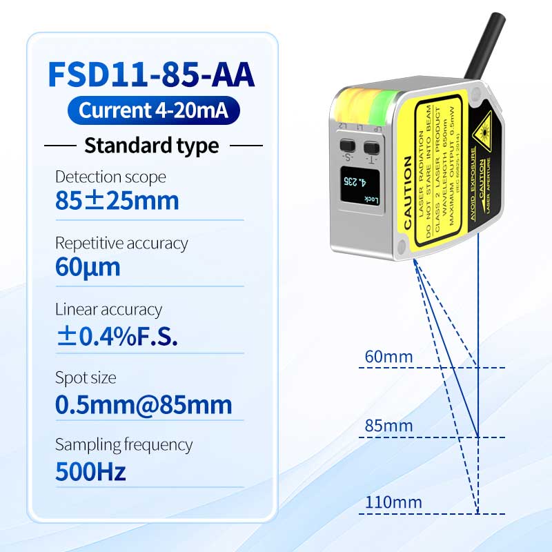 FSD11-85-AA Diktemeting laser verplaatsingssensor